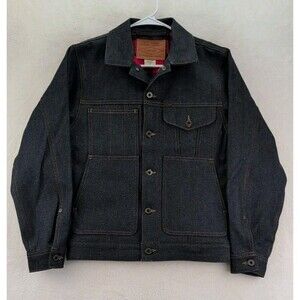 C.C. Filson Lined Denim Short Cruiser Jacket Raw Indigo Men's Sz XS Made in USA